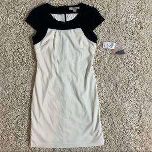 Forever 21 Short Length Dress Ivory and Black